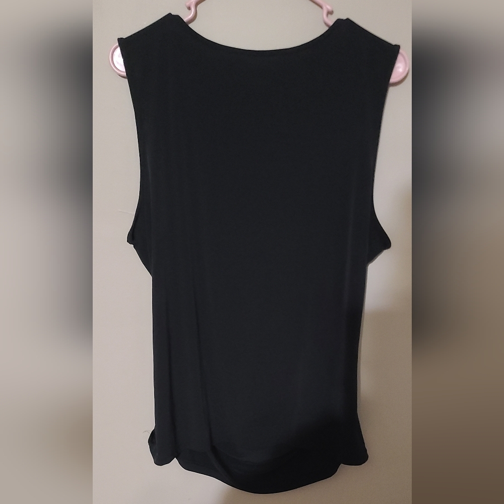 New York & Company Black Sleeveless Blouse 7th Avenue Design Studio Size XL - Picture 3 of 5
